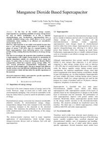 Manganese Dioxide Based Supercapacitor