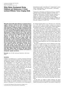 White Matter Development During Childhood and Adolescence: A