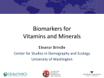 Biomarkers for Vitamins and Minerals