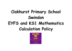 EYFS and KS1 Calculation Policy - Oakhurst Community Primary