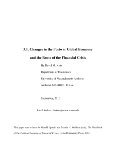 3.1. Changes in the Postwar Global Economy and the Roots of the
