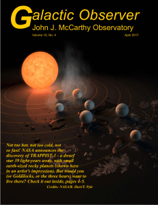 the April JJMO Newsletter! - John J. McCarthy Observatory