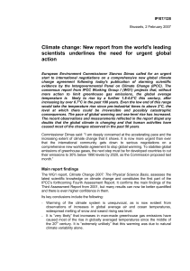 Climate change: New report from the world`s leading