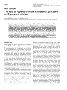 The role of hyperparasitism in microbial pathogen ecology