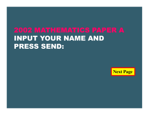 2002 mathematics paper a input your name and press send