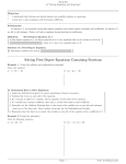 Solving First-Degree Equations Containing Fractions