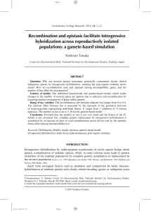 Recombination and epistasis facilitate introgressive hybridization