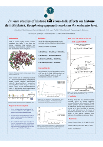 In vitro studies of histone tail cross