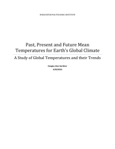 Past, Present and Future Mean Temperatures for Earth`s