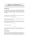 Measurement Of the Electron Charge