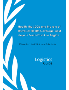 Logistics - WHO South-East Asia