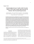 Relationship between Cardio-Ankle Vascular Index (CAVI)