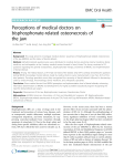 Perceptions of medical doctors on bisphosphonate
