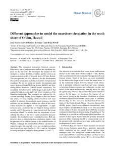 Different approaches to model the nearshore circulation in the south