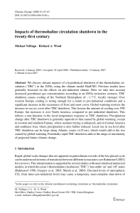 Impacts of thermohaline circulation shutdown in the twenty