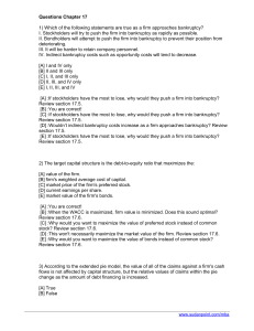 Questions Chapter 17 1) Which of the following statements are true