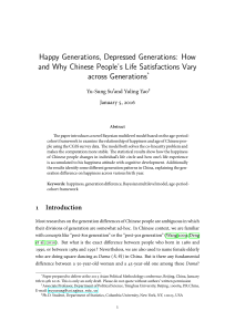 Happy Generations, Depressed Generations