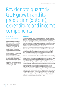 Revisions to quarterly GDP growth and its production (output
