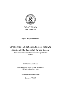 Conscientious Objection and Access to Lawful Abortion in the