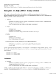 Recap of 27-July-2006`s Ruby session