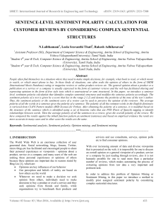 sentence-level sentiment polarity calculation for customer