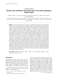 Thematic Article Oceanic crust and Moho of the Pacific Plate in the