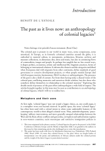 Introduction The past as it lives now: an anthropology of colonial