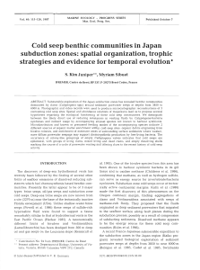 Cold seep benthic communities in Japan subduction zones: spatial