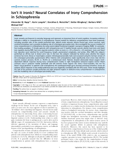 Isn`t it ironic? Neural Correlates of Irony Comprehension in