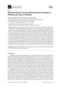 Skeletal Muscle Nucleo-Mitochondrial Crosstalk in Obesity and Type