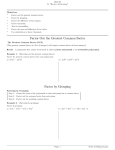 Factor Out the Greatest Common Factor Factor by Grouping