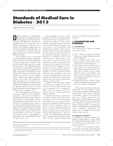 Standards of Medical Care in Diabetes - Diabetes Care