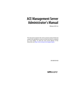 ACE Management Server Administrator`s Manual