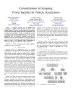 Considerations in Designing Power Supplies for Particle Accelerators