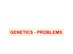 GENETICS - PROBLEMS