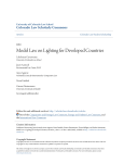Model Law on Lighting for Developed Countries