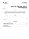 Audio Tone Control Using the TLC074