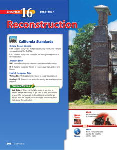 Reconstruction - Chino Valley Unified School District
