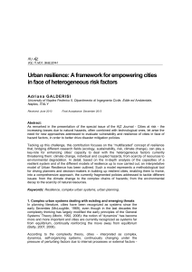 Urban resilience: A framework for empowering cities in face of