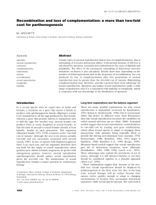 Recombination and loss of complementation