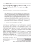 Screening of Methanol Extract and Ethyl Acetate Fraction of Abies