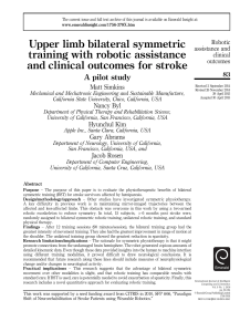 Upper limb bilateral symmetric training with robotic