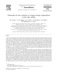 Timescales for the evolution of oxygen isotope compositions in the