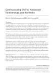 Communicating Online: Adolescent Relationships and the Media