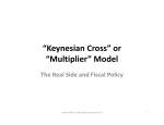 “Keynesian Cross” or “Multiplier” Model
