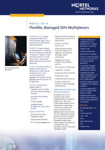Flexible, Managed SDH Multiplexers