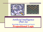 Artificial Intelligence (Part 2a) Propositional Logic