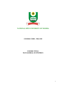 MGS303 - National Open University of Nigeria
