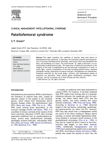 Patellofemoral syndrome