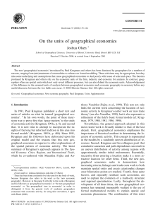 On the units of geographical economics